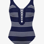 Pace Plunge Swimsuit - Navy White - Simply Beach UK