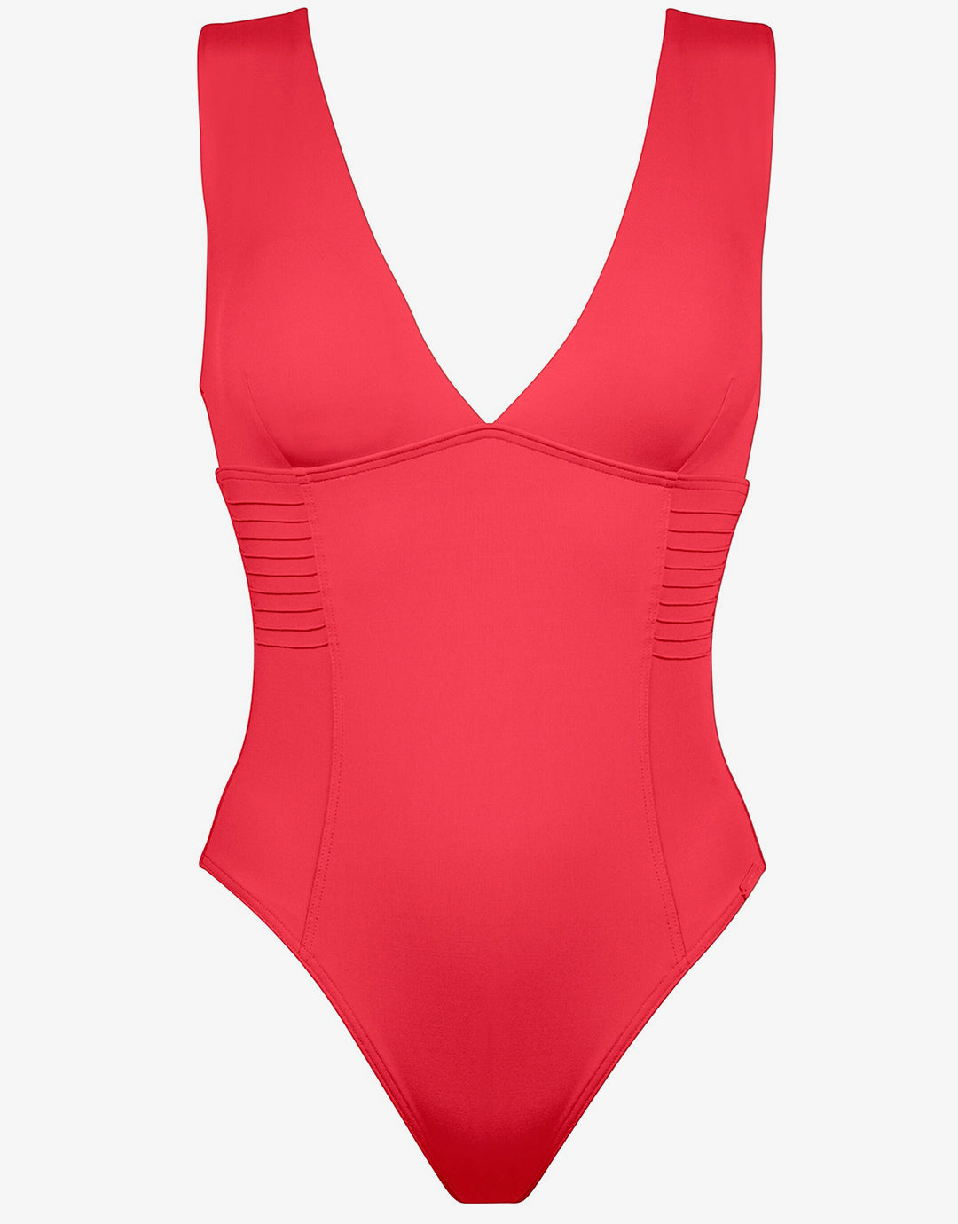 Softline V Neck Swimsuit - Flame - Simply Beach UK