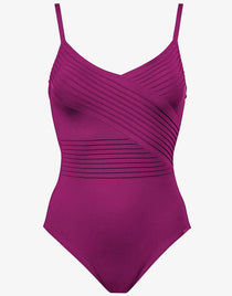 Softline Wrap Swimsuit - Magenta - Simply Beach UK