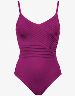 Softline Wrap Swimsuit - Magenta - Simply Beach UK