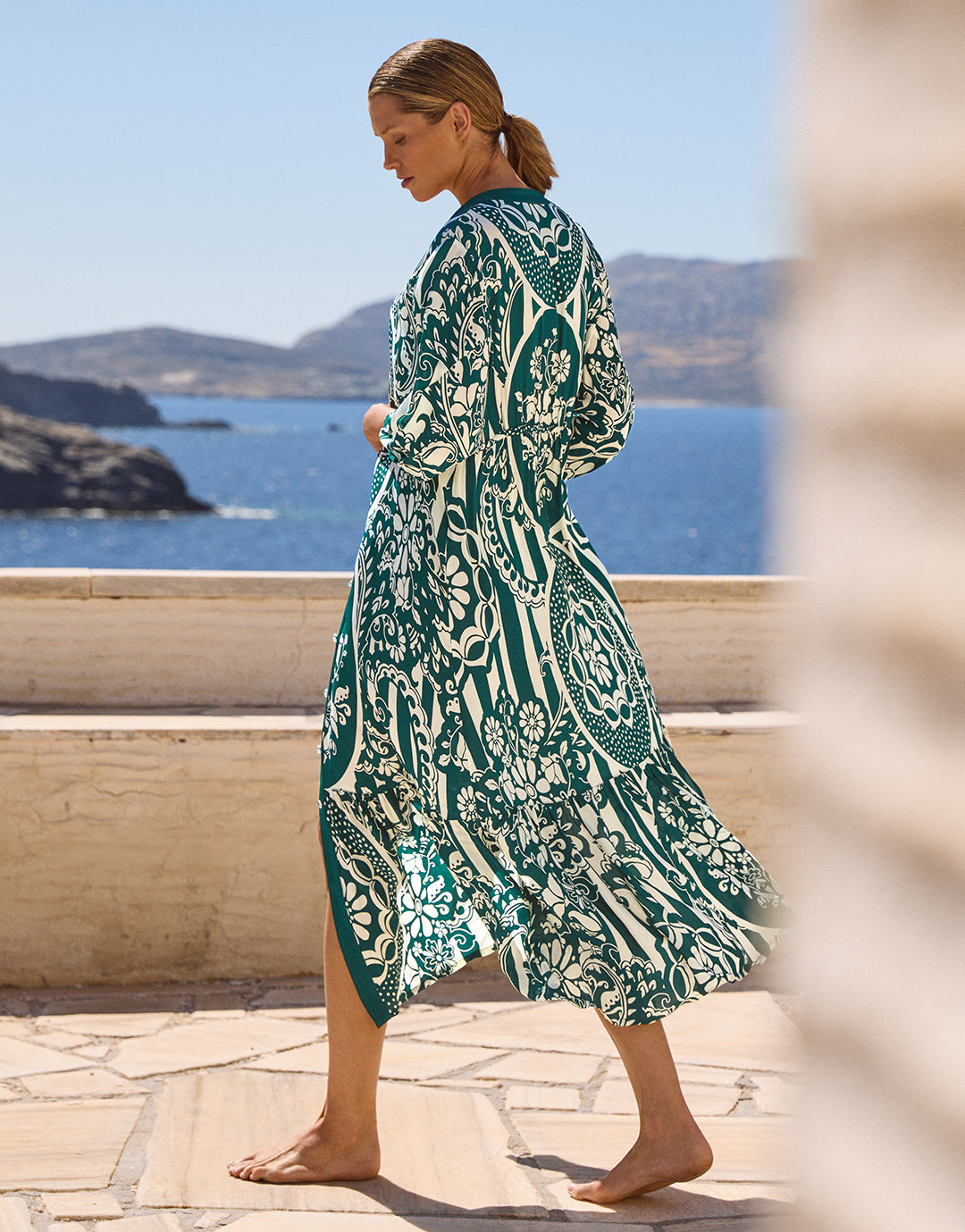 Maryan Mehlhorn Halcyon Dress - Cream Teal - Simply Beach UK