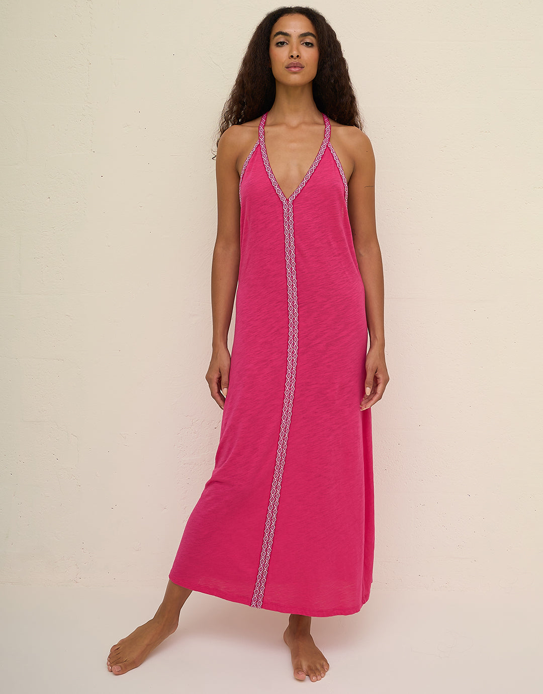 Monochromatic Pima Sundress - Fuchsia - Simply Beach UK