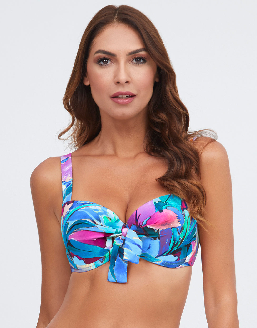 Malena Balcony Bikini Top - Turquoise - Simply Beach UK