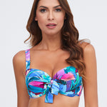 Malena Balcony Bikini Top - Turquoise - Simply Beach UK