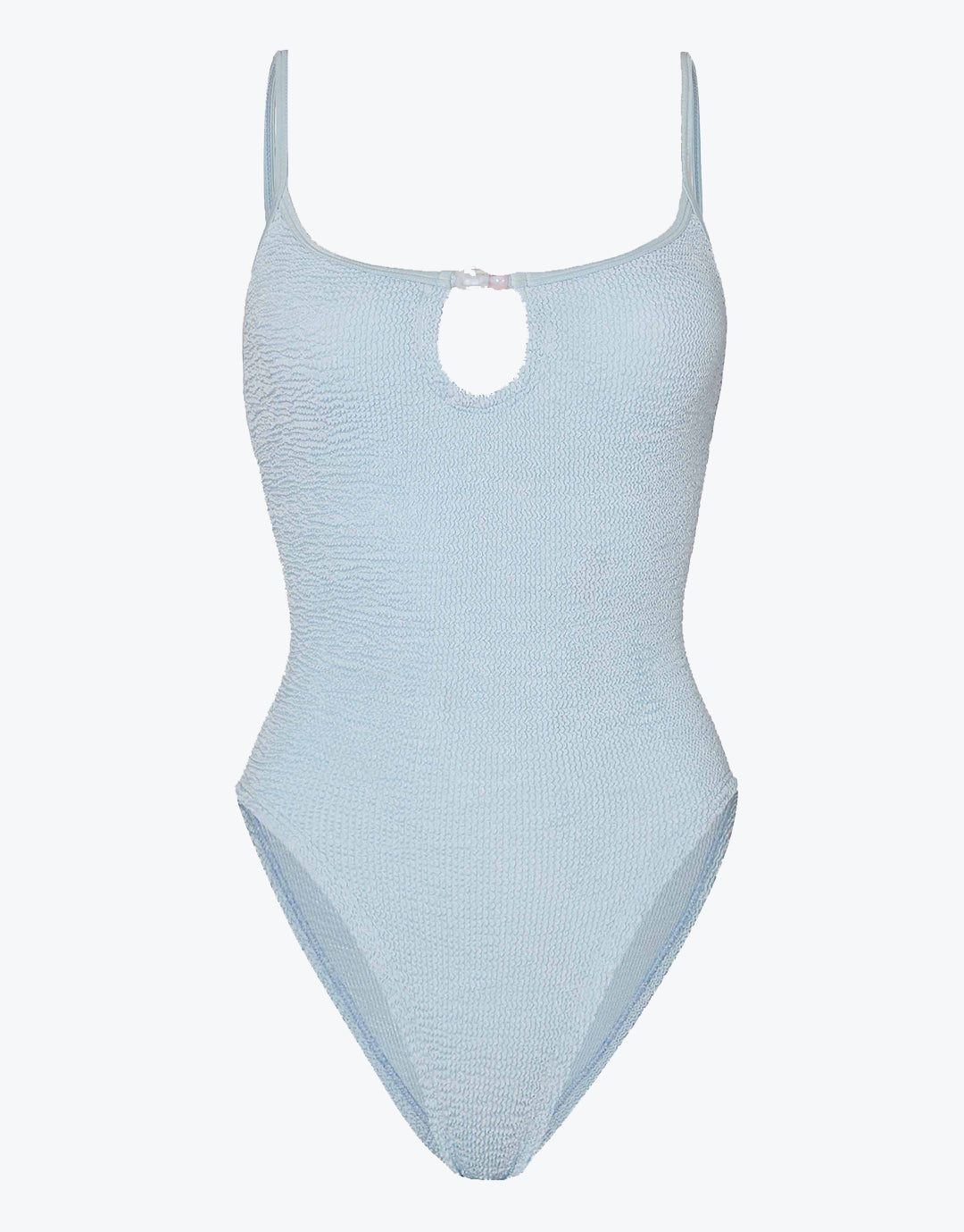 Hunza G Mia Beaded Swimsuit - Metallic Ice Blue - Simply Beach UK