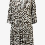 Namibia V Neck Tunic - Brown/White - Simply Beach UK