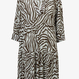 Namibia V Neck Tunic - Brown/White - Simply Beach UK