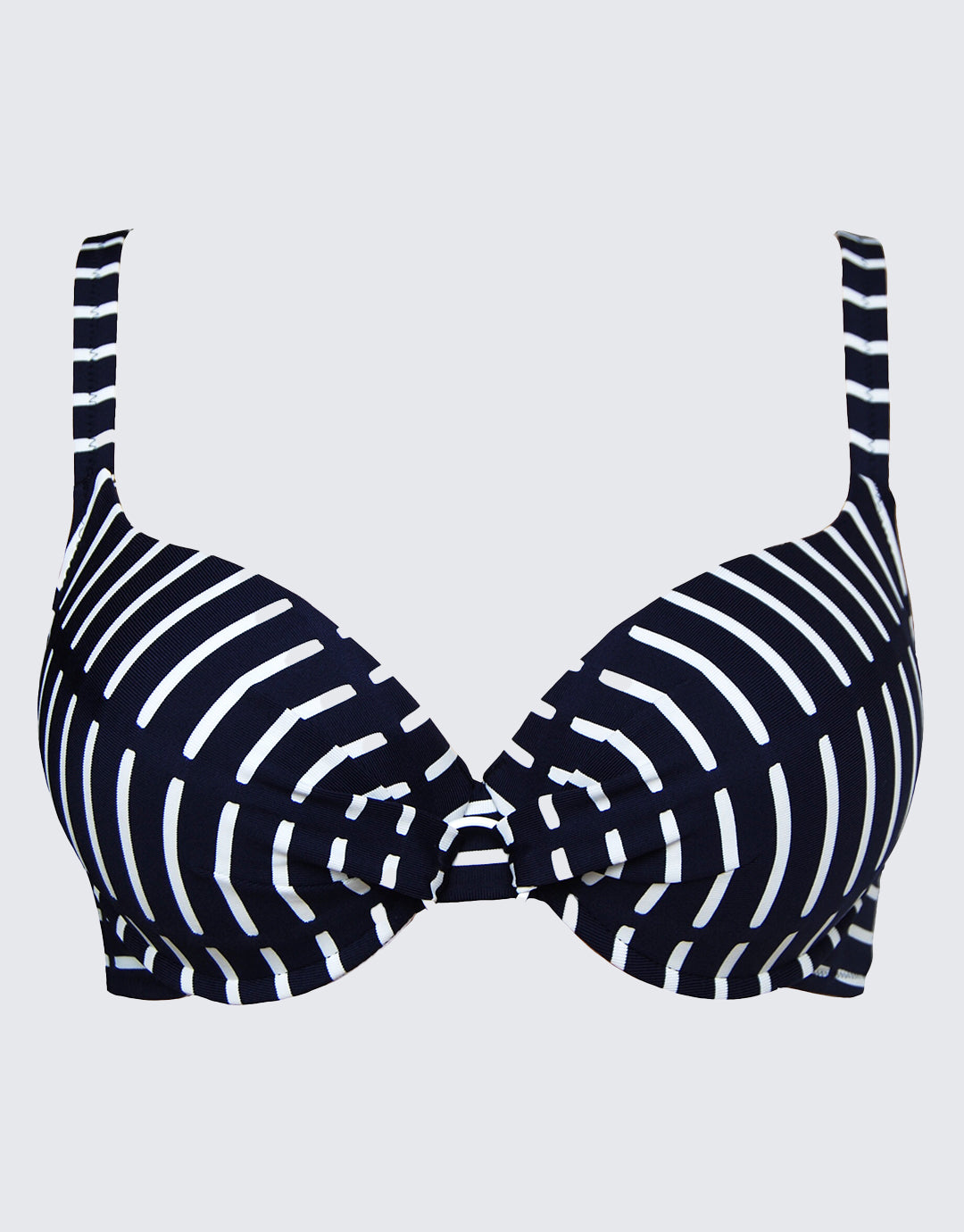 Capri Plunge Bikini Top - Navy Stripe - Simply Beach UK