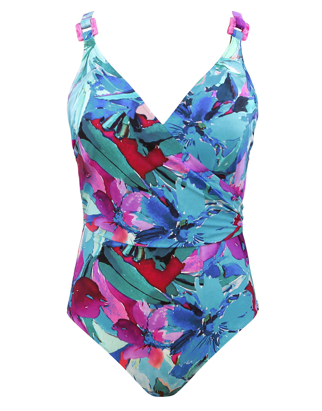 Malena Wrap Swimsuit - Turquoise - Simply Beach UK