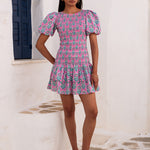 Pink City Prints Nova Mini Dress - Lilac Buta - Simply Beach UK