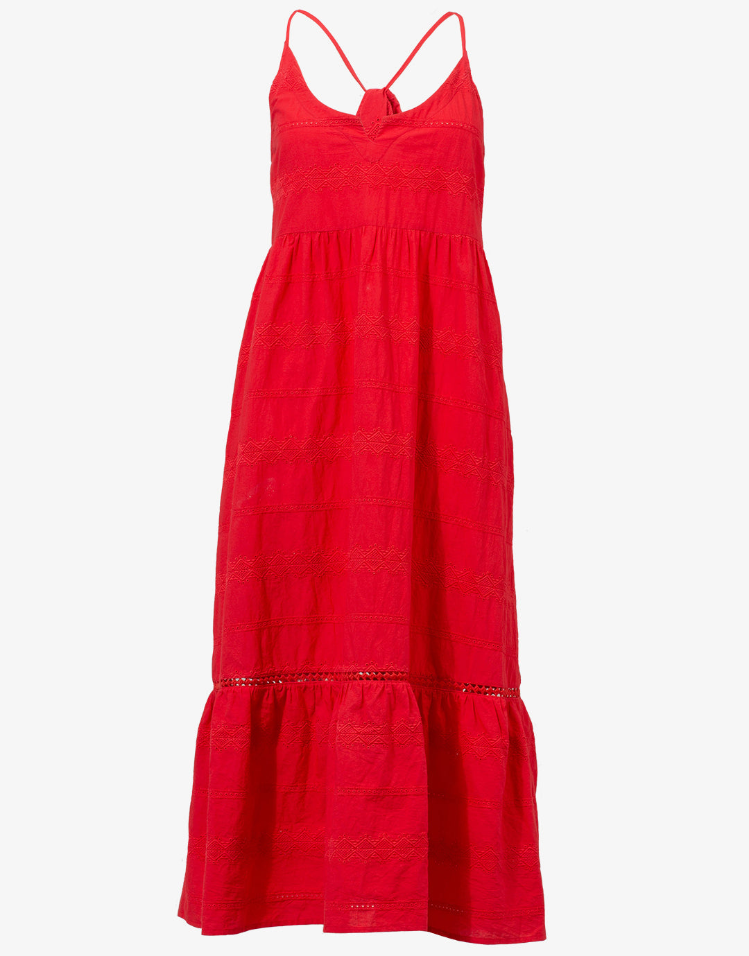 Numana Scoop Neck Dress - Red - Simply Beach UK