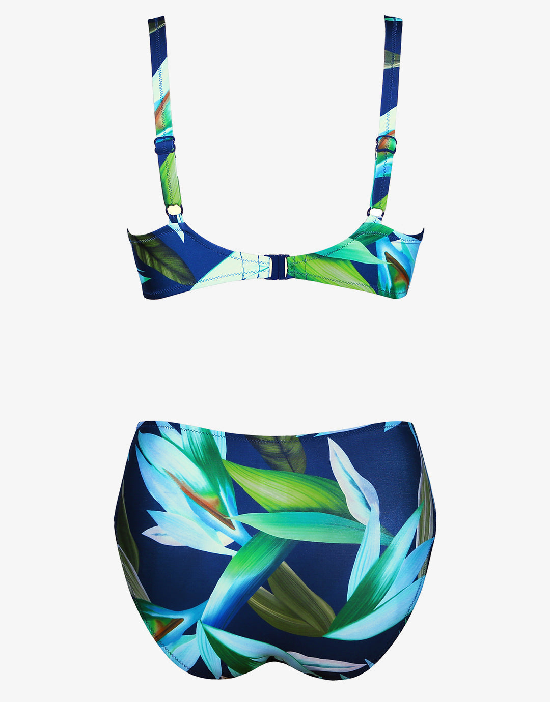 Ocean Bloom Underwired Bikini Set - Navy Aqua - Simply Beach UK