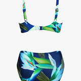 Ocean Bloom Underwired Bikini Set - Navy Aqua - Simply Beach UK