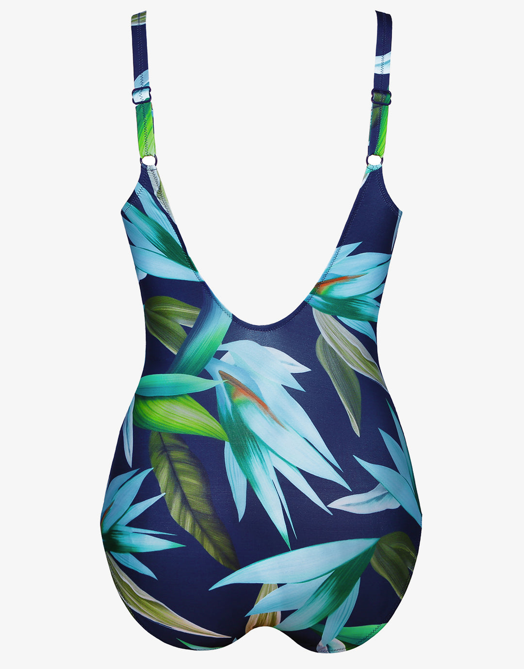 Ocean Bloom Underwired Swimsuit - Navy Aqua - Simply Beach UK