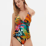 Nuria Ferrer Pacific Plunge Swimsuit - Multi - Simply Beach UK