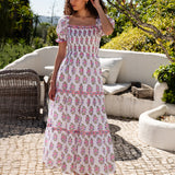 Pink City Prints Palermo Dress - Schiffly Folk Posie - Simply Beach UK