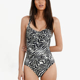 Zebra Potenza Swimsuit - Brown and White - Simply Beach UK