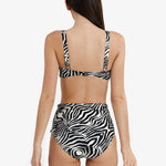 Zebra Medea Bikini Top - Brown and White - Simply Beach UK