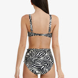 Zebra Medea Bikini Top - Brown and White - Simply Beach UK