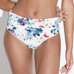 Fleur Chara Bikini Pant - White Floral - Simply Beach UK