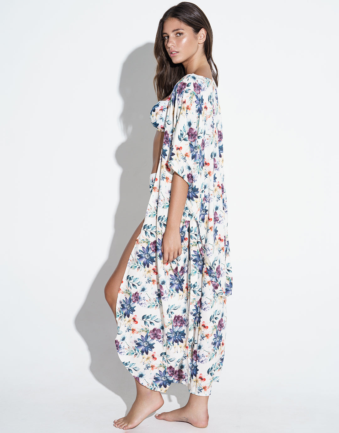 Fleur Sifnos Dress - White Floral - Simply Beach UK