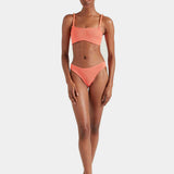Phoebe Bikini Set - Metallic Coral