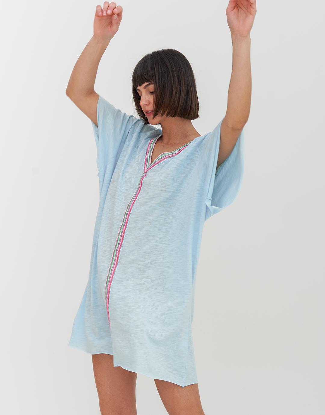 Mini Pima Abaya Dress - Celeste - Simply Beach UK