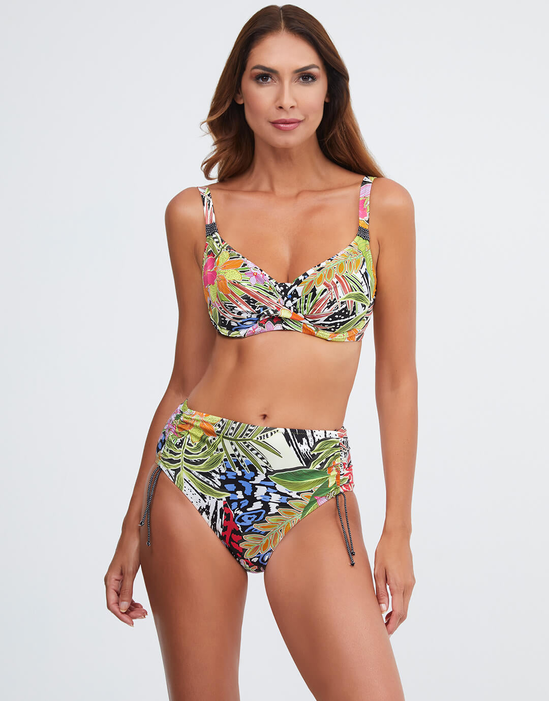 Palm Maxi Adjustable Bikini Pant - Multi - Simply Beach UK