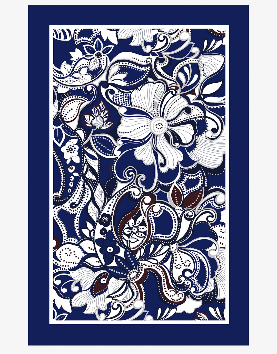 Cachemire Sarong - Blue and White - Simply Beach UK