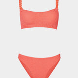 Phoebe Bikini Set - Metallic Coral