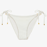 Pure Detail Tie Full Bikini Pant - White - Simply Beach UK