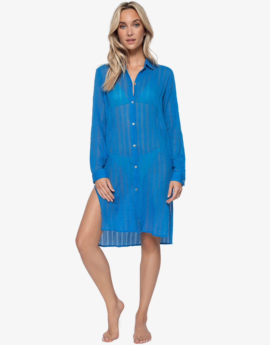 Island Blue Shea Beach Shirt - Blue - Simply Beach UK