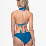 Island Blue Basic Ruched Full Bikini Pant - Blue - Simply Beach UK