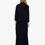 Midnight Billie Button Maxi Shirt Cover Up - Black - Simply Beach UK