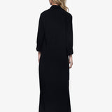 Midnight Billie Button Maxi Shirt Cover Up - Black - Simply Beach UK