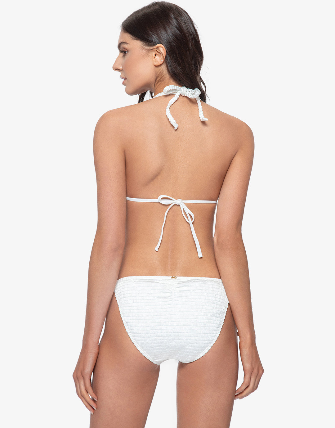 Pure Detail Tie Full Bikini Pant - White - Simply Beach UK