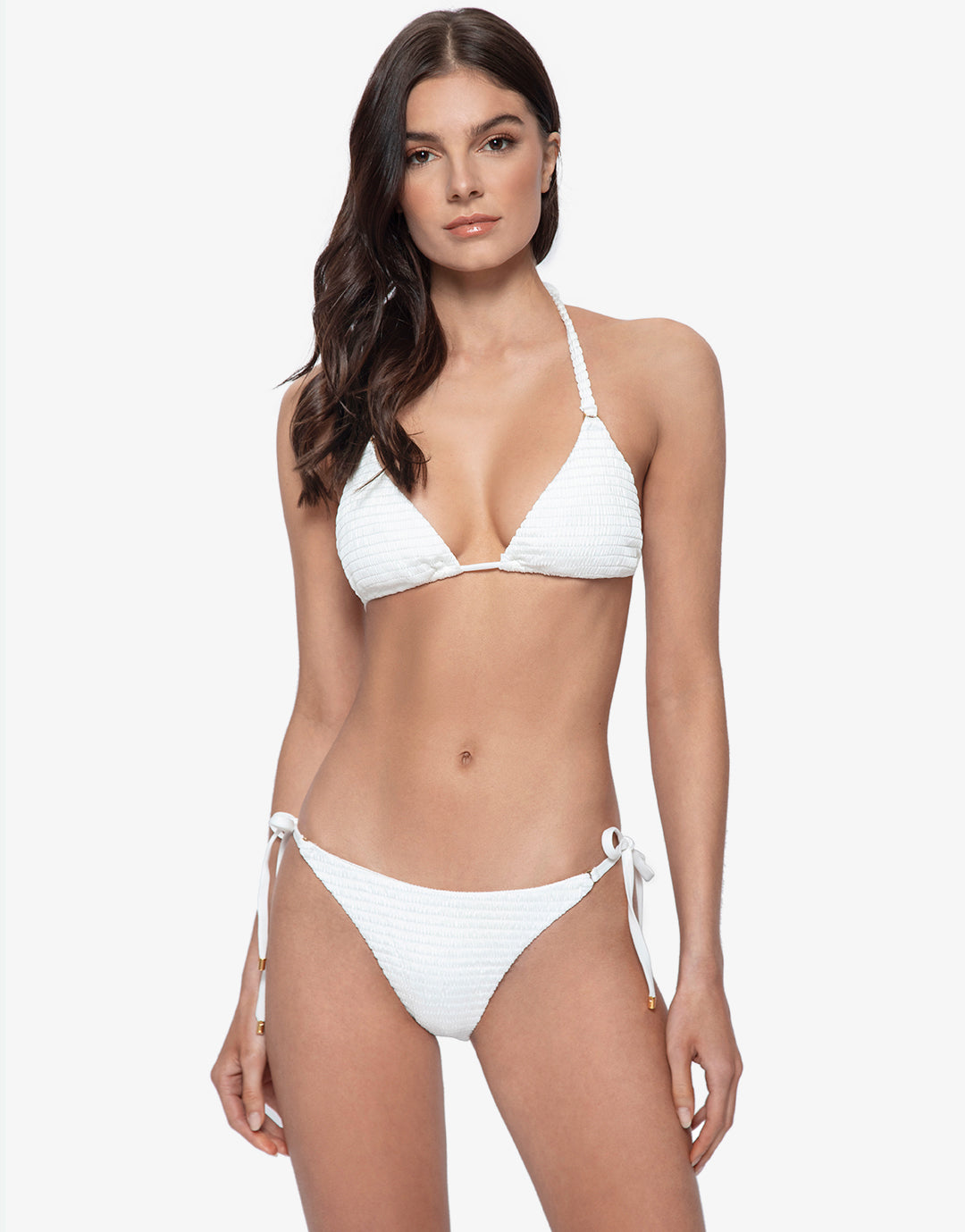 Pure Detail Tie Full Bikini Pant - White - Simply Beach UK