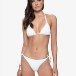 Pure Detail Tie Full Bikini Pant - White - Simply Beach UK