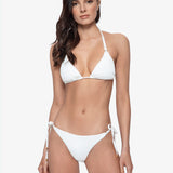 Pure Detail Tie Full Bikini Pant - White - Simply Beach UK