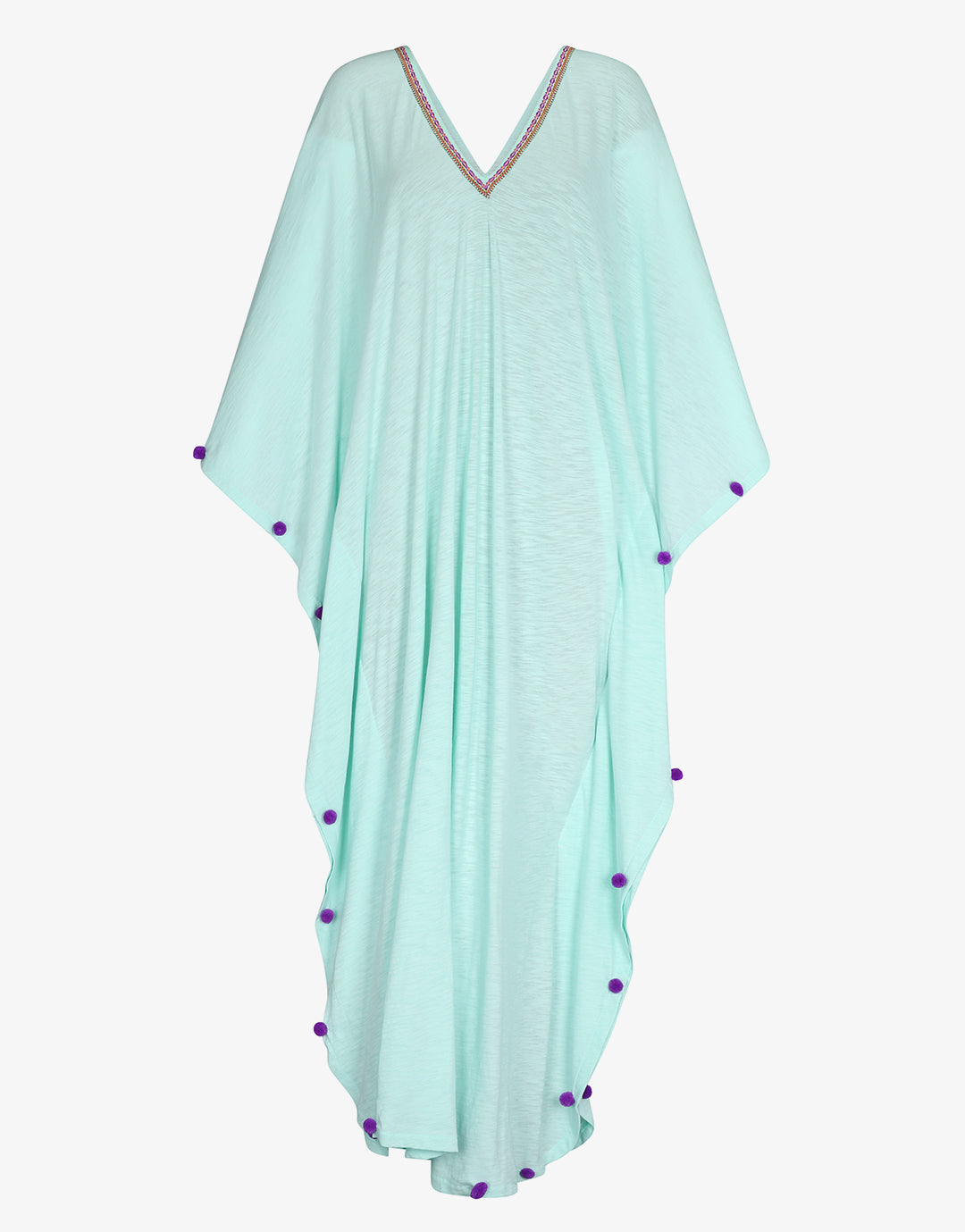 Pitusa Colourblock Pom Pom Sevillana Dress - Aqua - Simply Beach UK