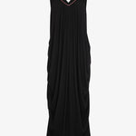 Lee Draped Dress - Black - Simply Beach UK