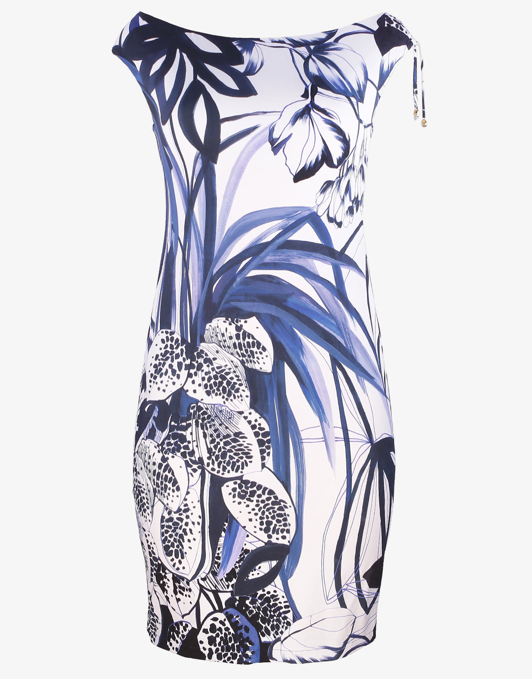 Blue Palm Dress - Blue and White - Simply Beach UK