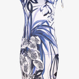 Blue Palm Dress - Blue and White - Simply Beach UK