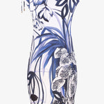 Blue Palm Dress - Blue and White - Simply Beach UK