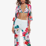 Melania Beach Trouser - Floral Multi - Simply Beach UK