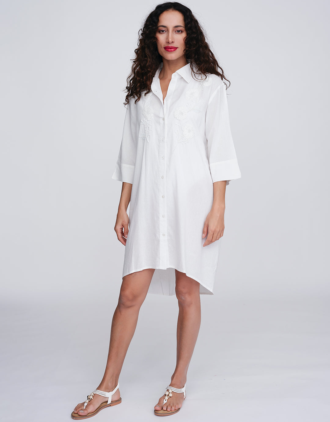 Recife Shirt Dress - White - Simply Beach UK