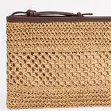 Raffia Mini Pochette Beach Bag - Sand