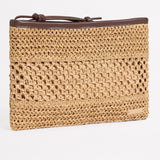 Raffia Mini Pochette Beach Bag - Sand