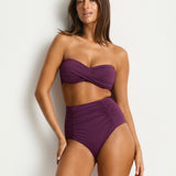 Essentials Edit Twist Bandeau Bikini Top - Claret
