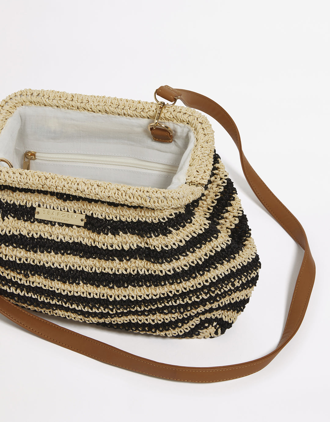 Raffia Stripe Pouch Bag - Simply Beach UK